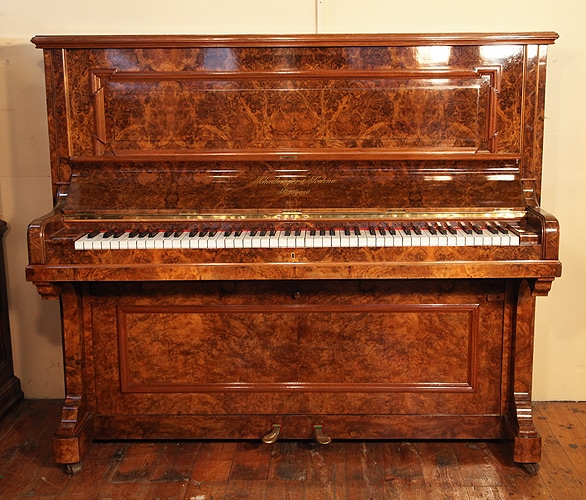 marbled upright piano