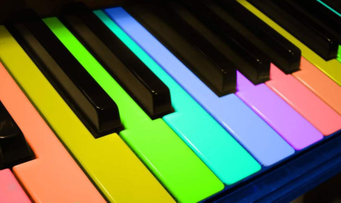 Piano tuning color keys